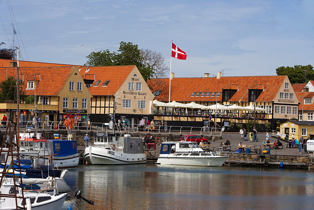 Harbour and Hotel Siemsens Gaard, Svaneke, Bornholm, Denmark