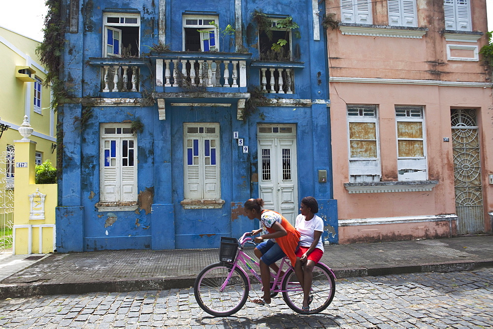 Historical houses in Canavieiras, Cacao Coast, State of Bahia, Brazil, South America, America