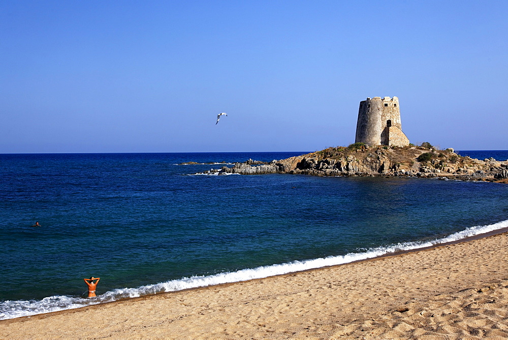 Spanish Tower, Torre di Bari, Bari Sardo, Ogliastra Province, Sardinia, Italy