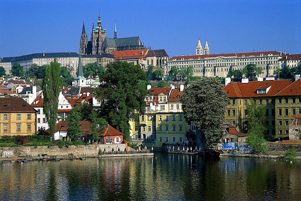 Kleinseite Prager Venedig, Blick auf Hradschin Prag, Tschechien