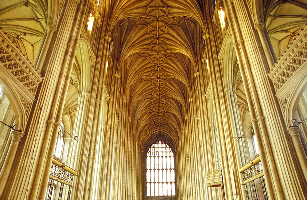 Interior view of the Canterbury Cathedral, Canterbury, Kent, England