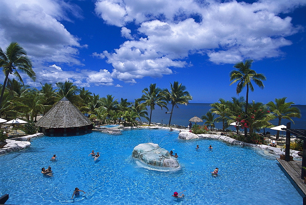 Swimming Pool, Sonaisali Island Resort near Nadi, Viti Levu, Fiji, South Pacific