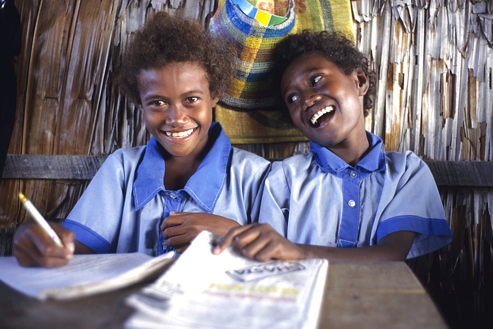 Schoolgirls, Arabala, Malaita, Solomon Islands