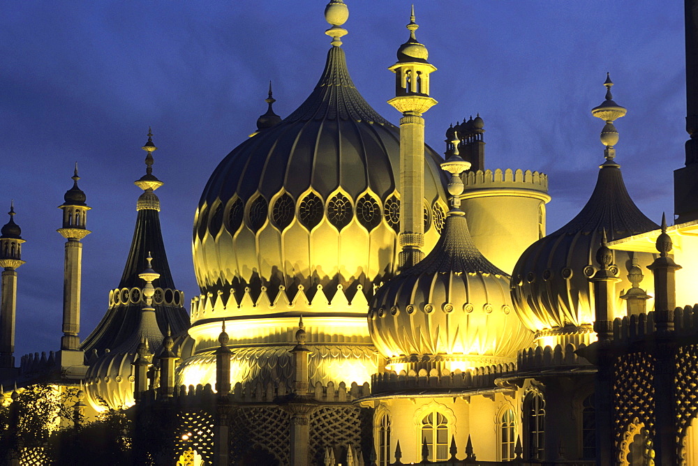 Royal Pavilion at Night, Brighton, East Sussex England