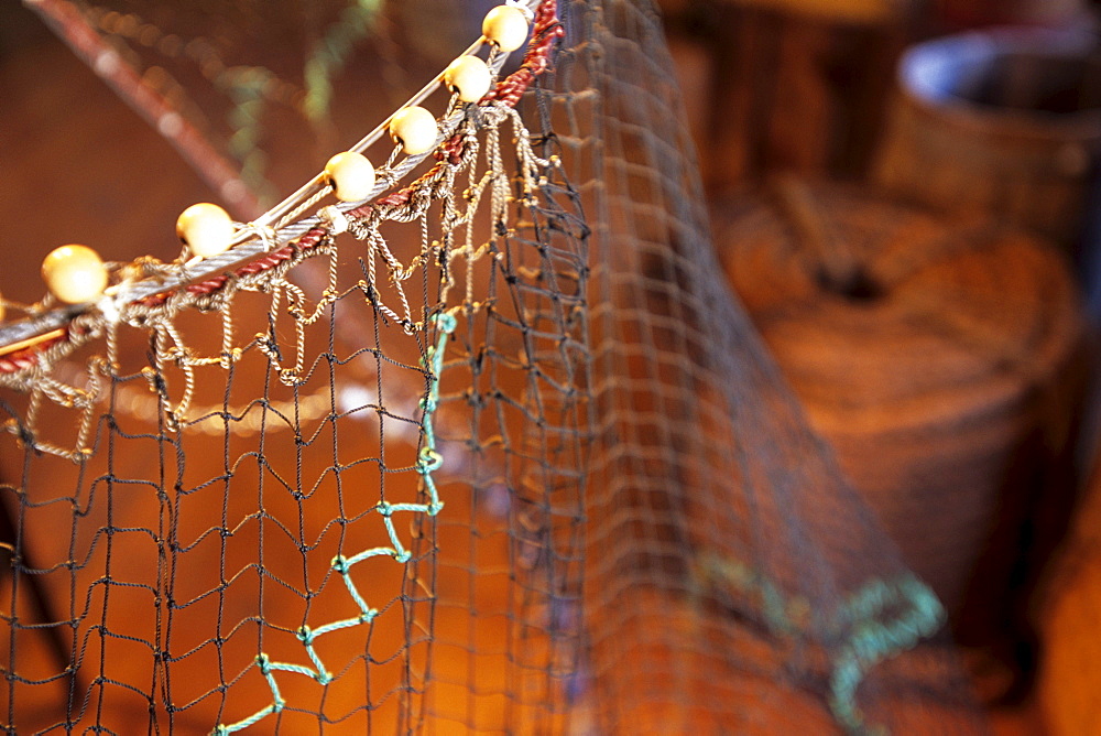 Fishing net, Turnhus Maritime Museum, Ã•safjoerdur, Isafj'rdur, Ã•safjardarbar, Iceland