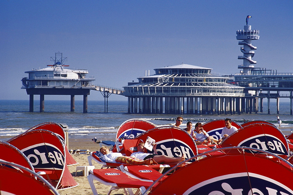 Beach and pier, Scheveningen, Netherlands