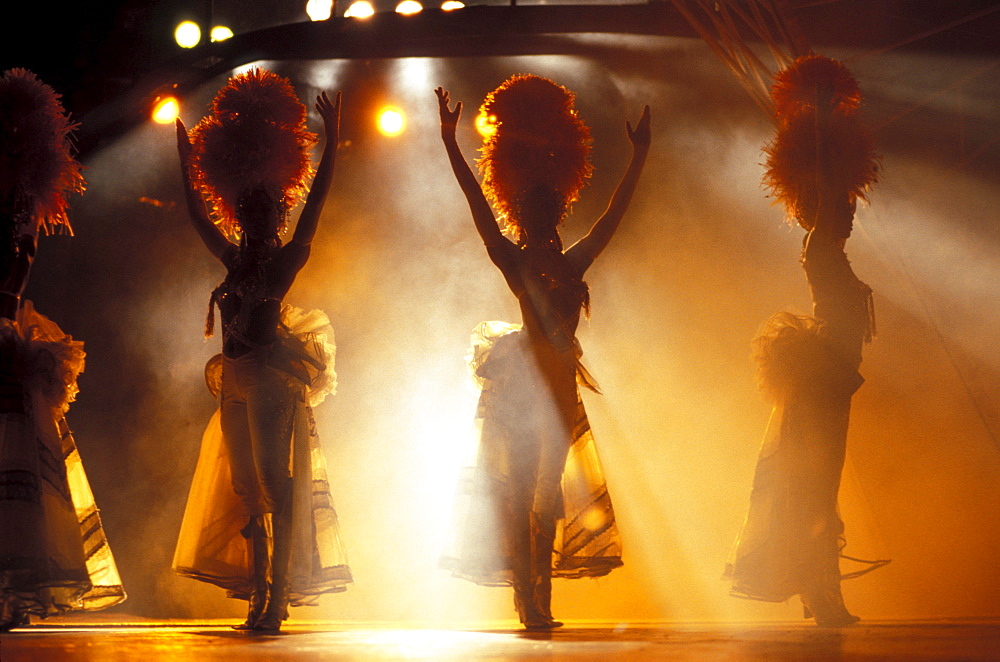 Dancers at a show at Cabaret Tropicana, Havana, Cuba, Caribbean, America