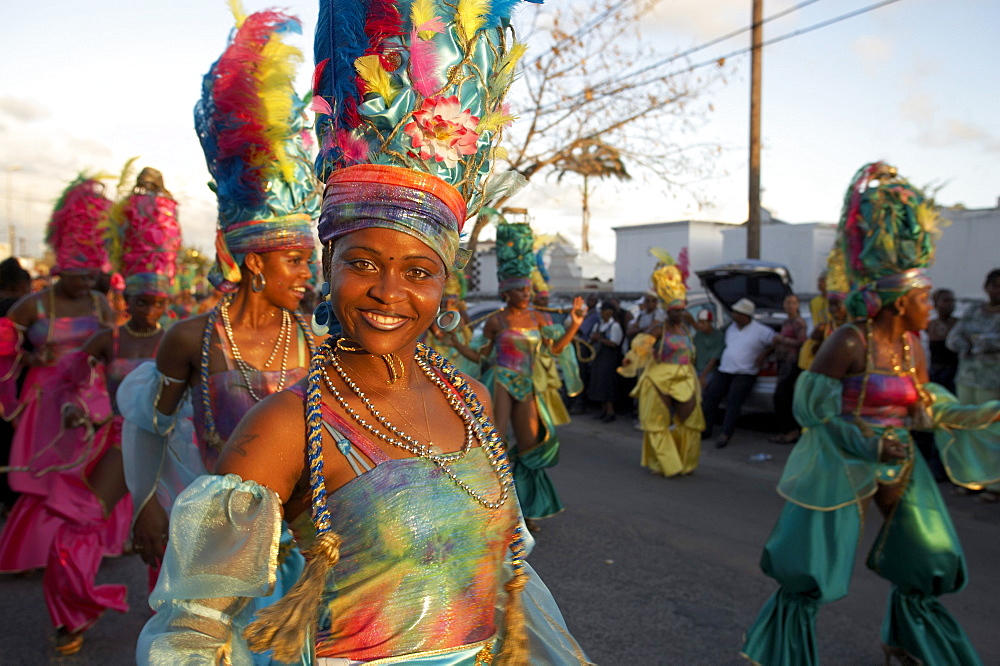 Beauty queens at theCarnival, Le Moule, Grande-Terre, Guadeloupe, Caribbean Sea, America