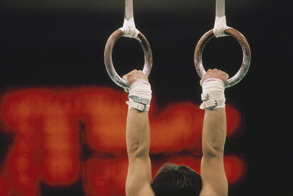 Gymnast at the rings