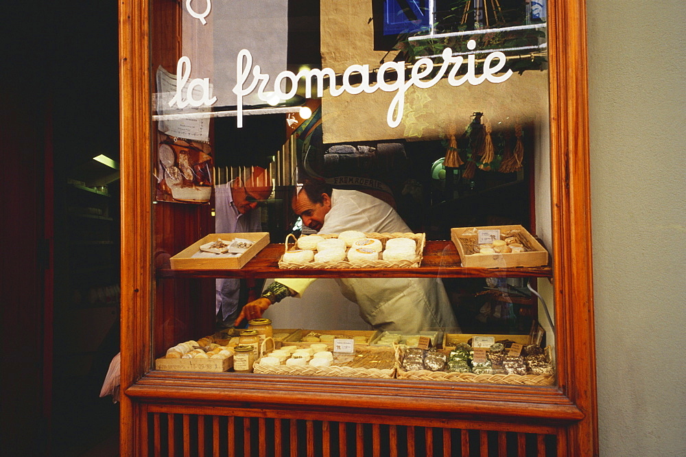 View at cheese shop, Abt, Vaucluse, Provence, France, Europe