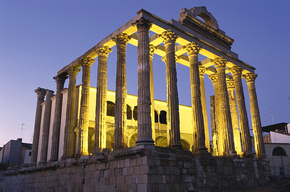 Templo de Diana, Roman Temple, MÃˆrida, Province of Badajoz, Extremadura, Spain