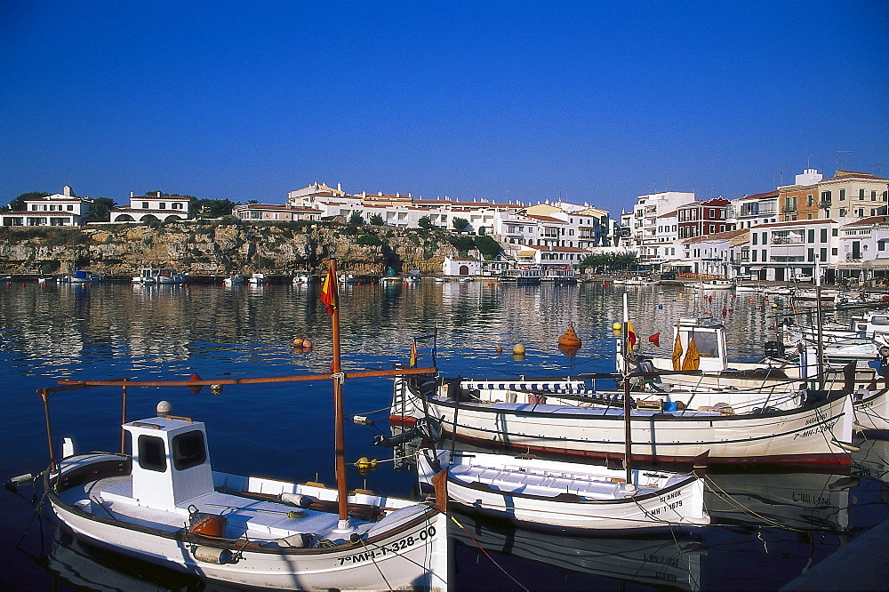 Fishing port at Es Castell near MaÃ›, Minorca, Spain