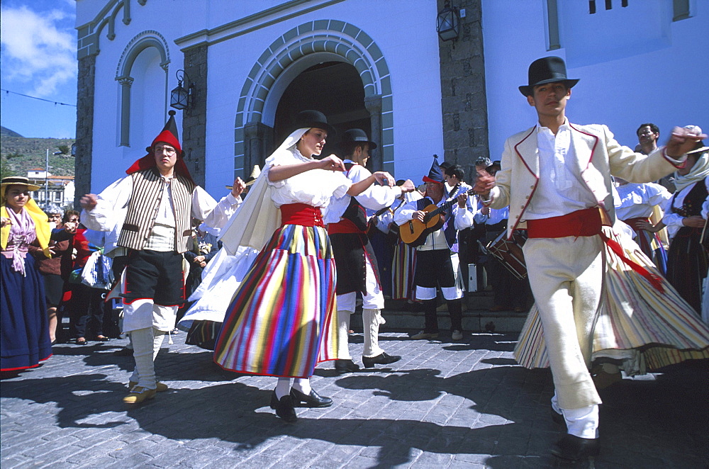 Volk dances, Almond blossom holiday, Tejeda, Gran Canaria, Canary islands, Spain