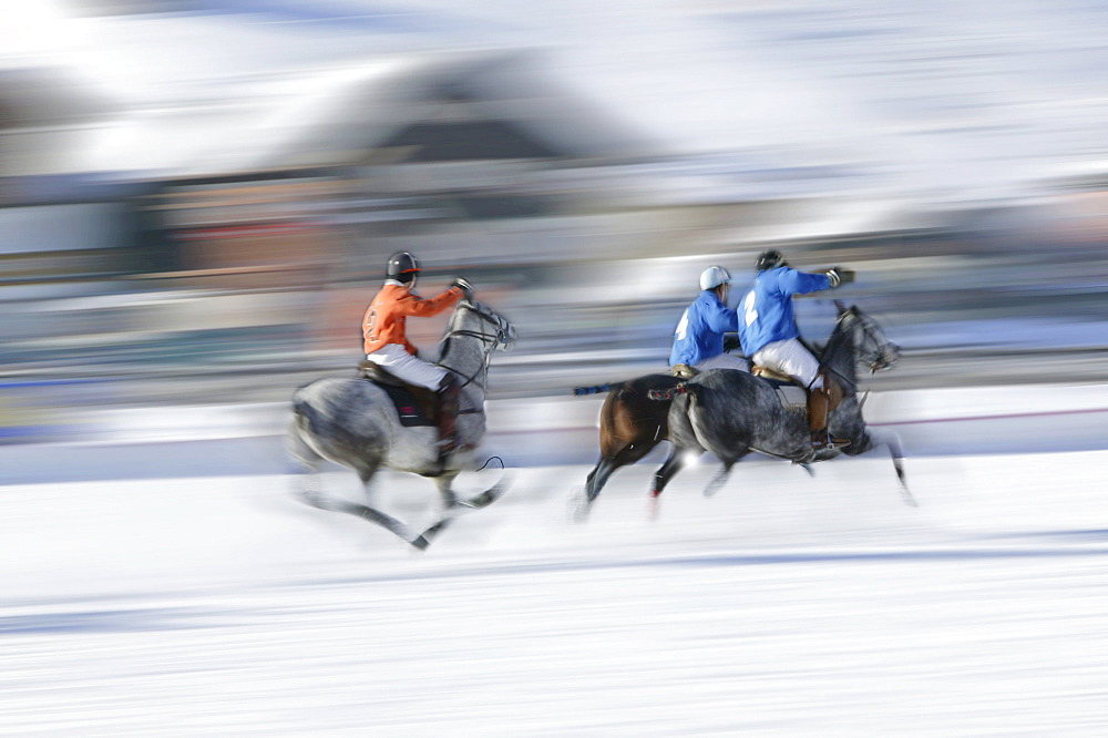 Polo on snow, International tournament in Livigno, Italy