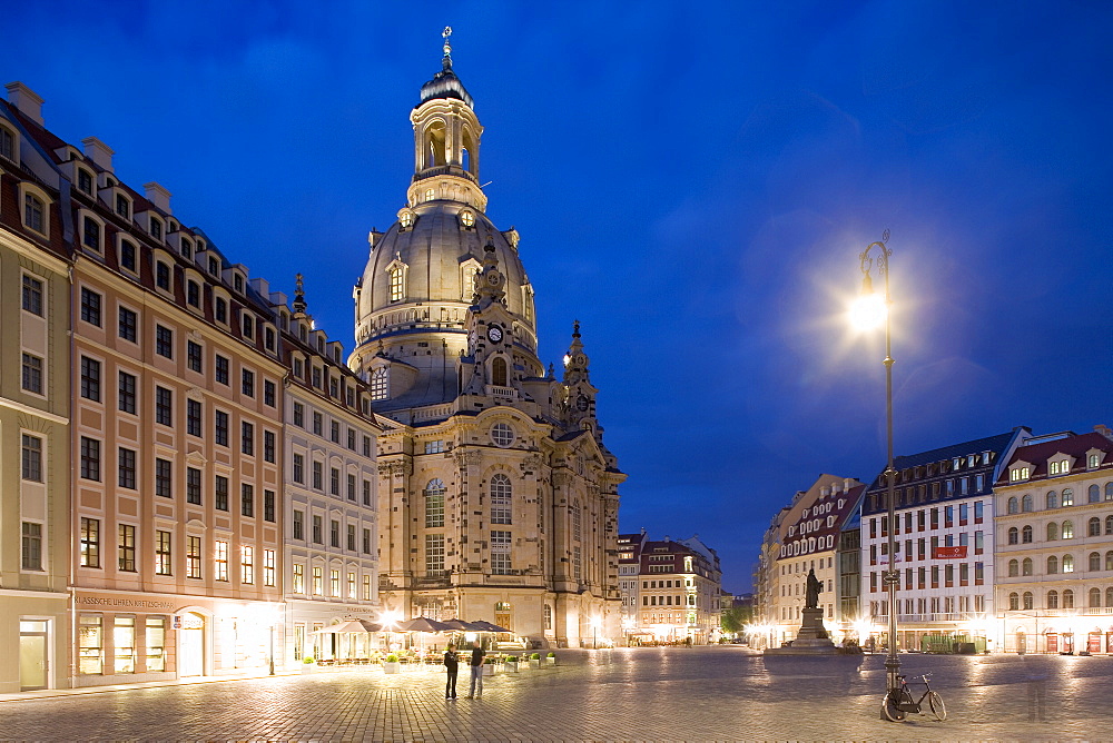 Neumarkt with Dresdner Frauenkirche, Church of Our Lady, Dresden, Saxony, Germany, Europe