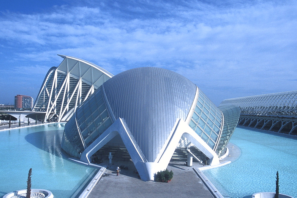 Modern buildings at the City of Arts and Sciences, Valencia, Spain, Europe