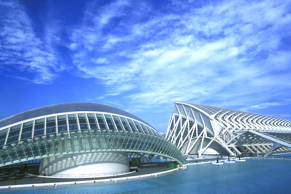 Modern buildings at the City of Arts and Sciences, Valencia, Spain, Europe