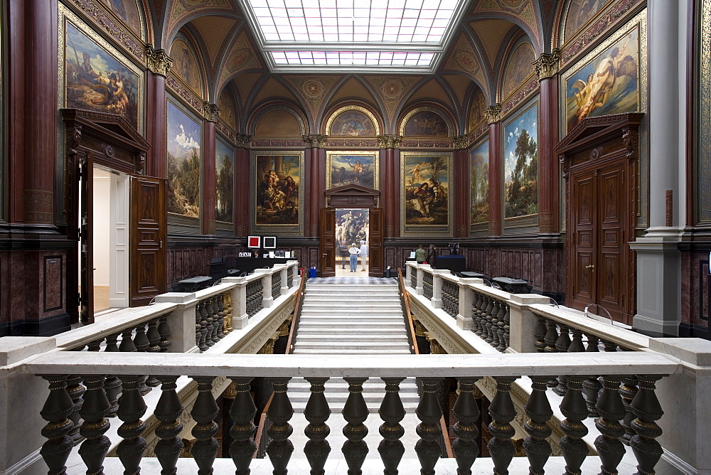 Staircase in the Hamburger Kunsthalle, Hanseatic city of Hamburg, Germany, Europe