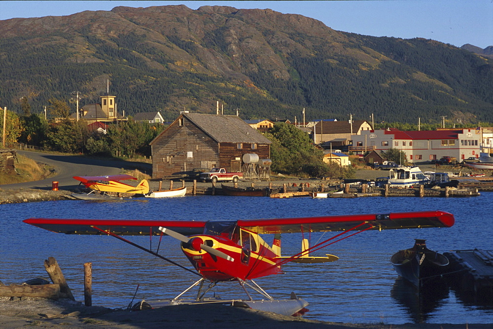 Water plane, lake, Atlin, British Columbia, Canada