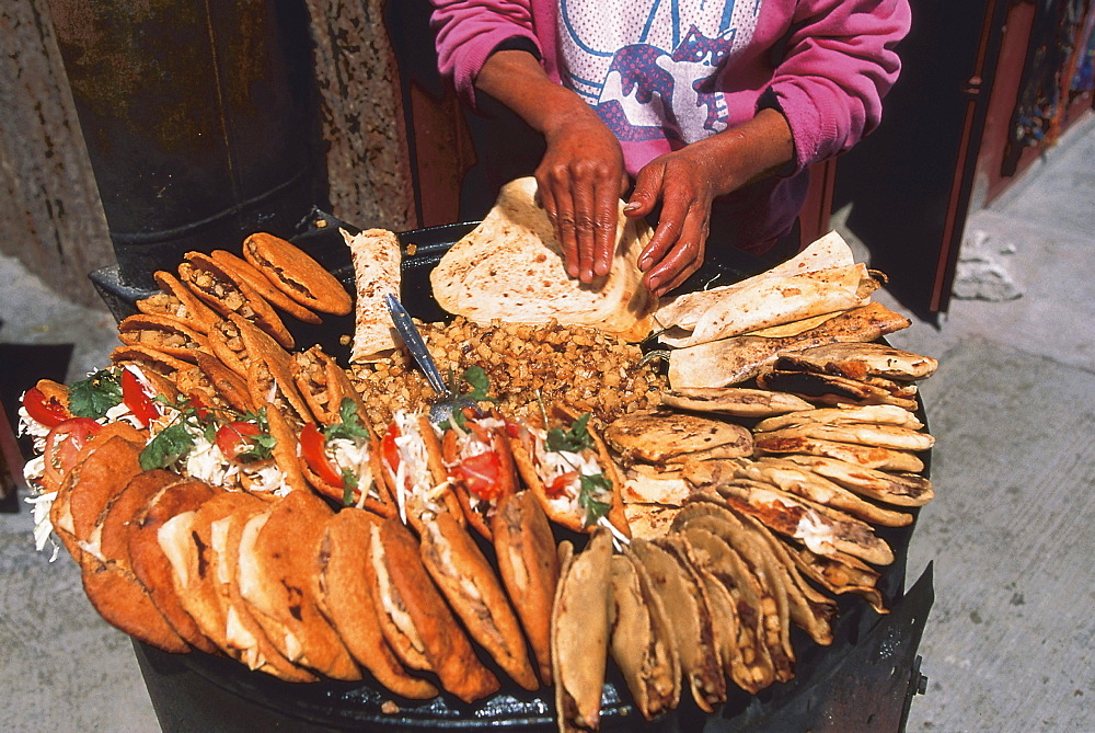 Preparation of Tacos, Creel, Mexico, America