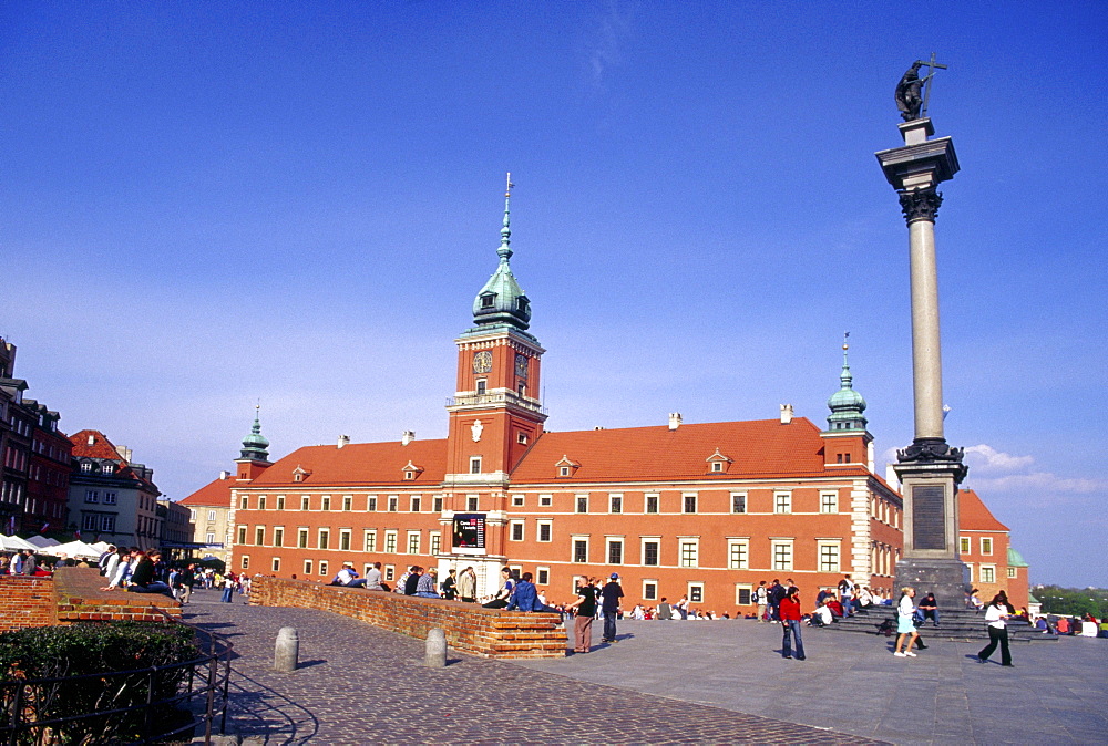 King Zygmunt's column in front of the Royal Castle, Warsaw, Poland