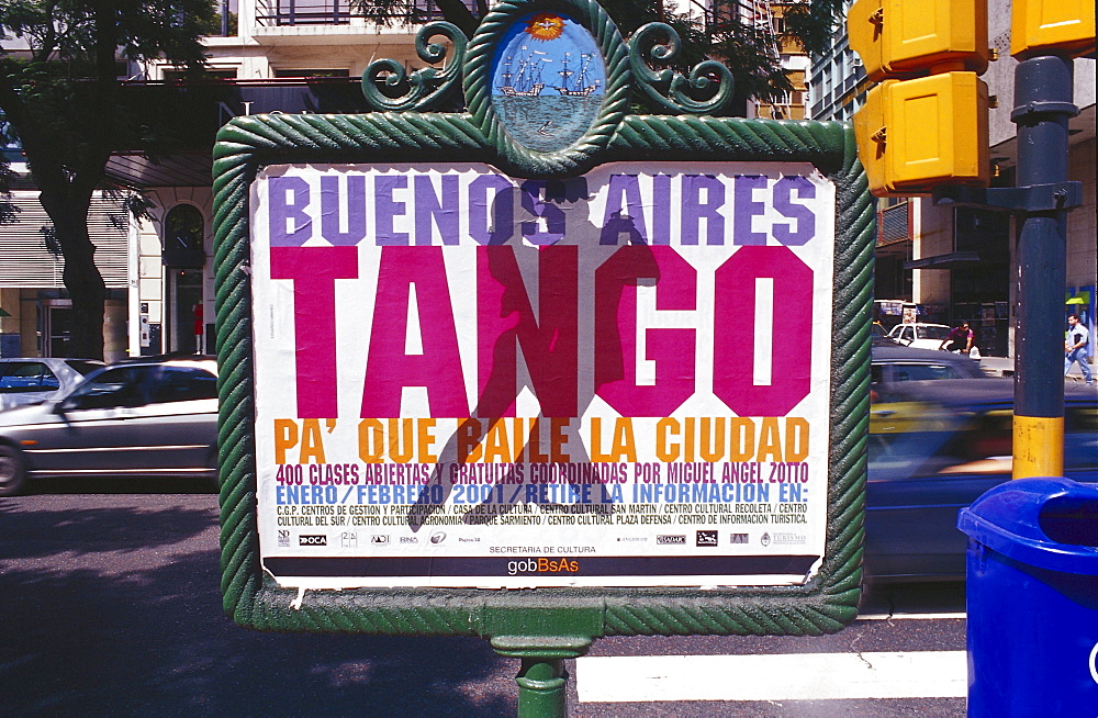 Sign at a roadside, Buenos Aires, Argentina, South America, America