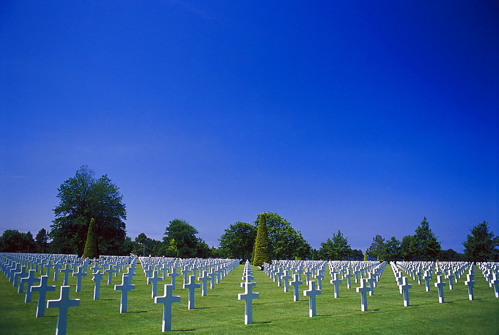 American military cemetery of Colleville-sur-Mer, Normandy, France