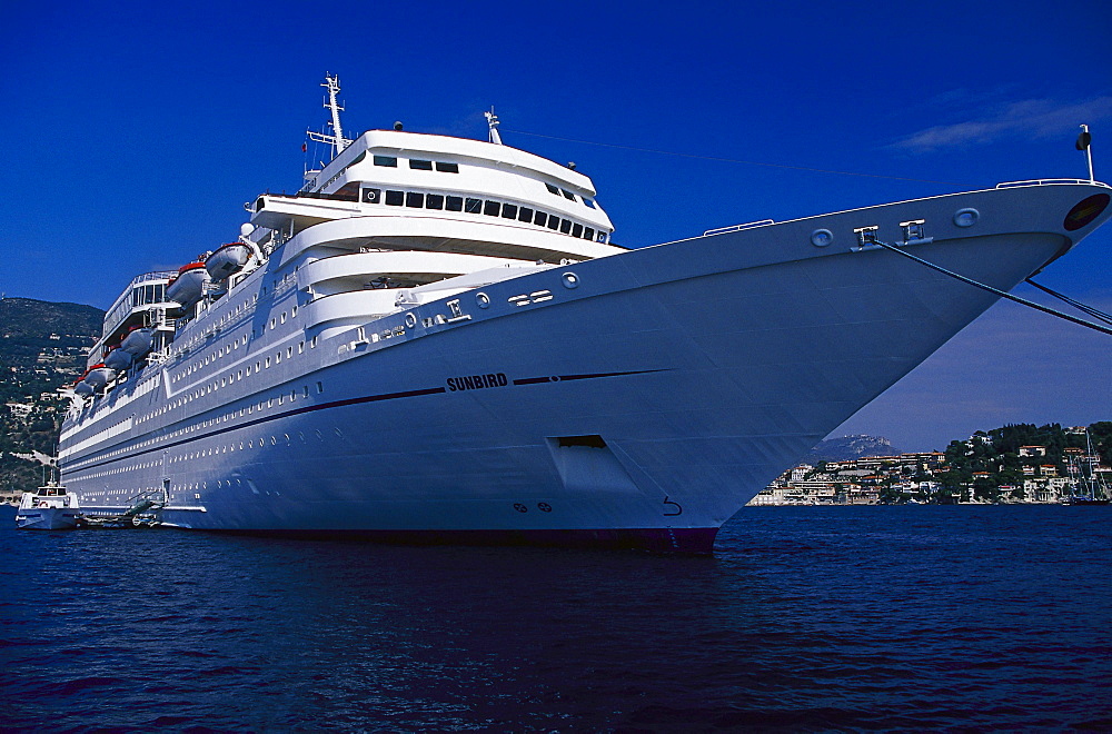 MS Sunbird Cruise ship, Villefranche, Cote dÂ¥Azur, Alpes Maritimes Provence, France