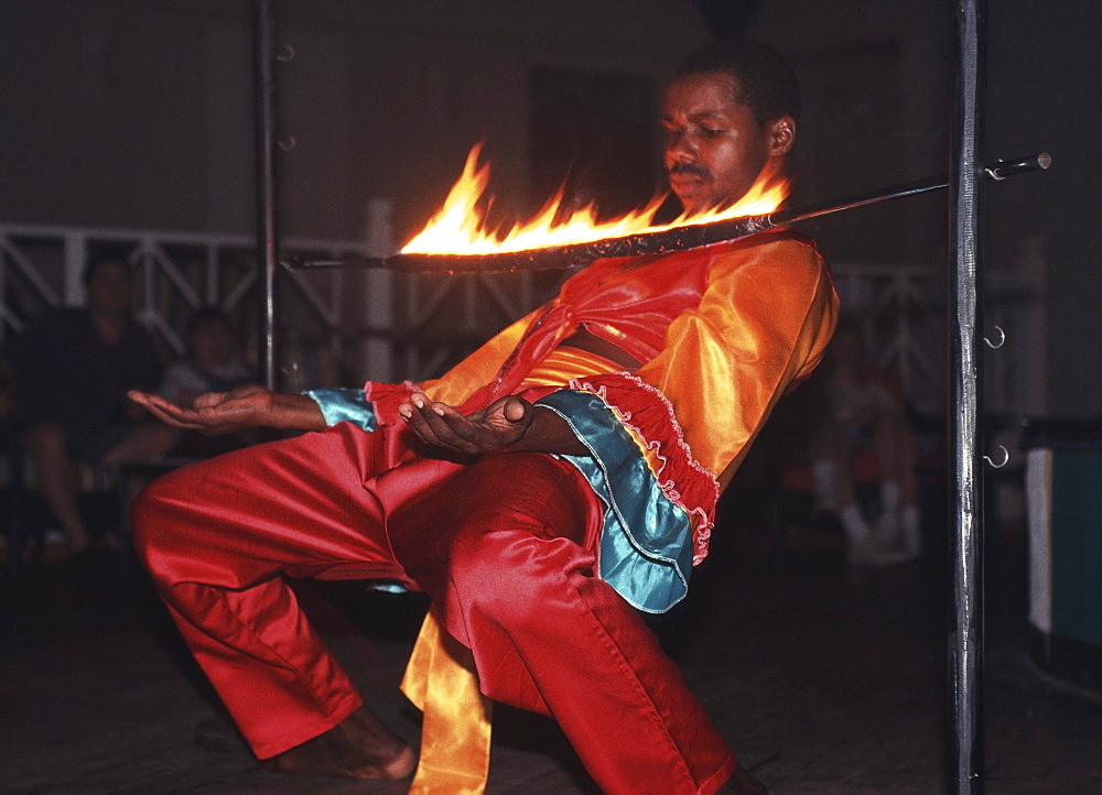 Afro-Caribbean Limbo dancer, St. Lucia, Caribbean, America