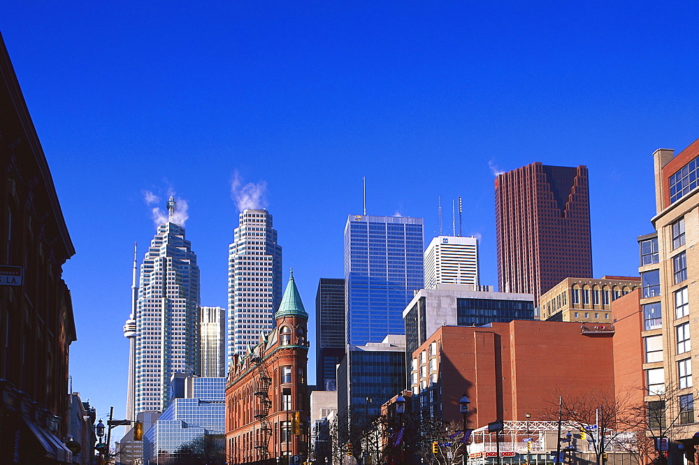 Downtown with Gooderham Building and BCE Square, Toronto, Canada