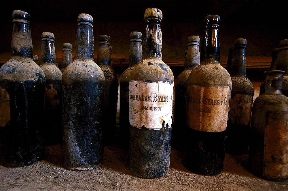 Old Bottles, Bodega, Andalucia, Spain, Europe