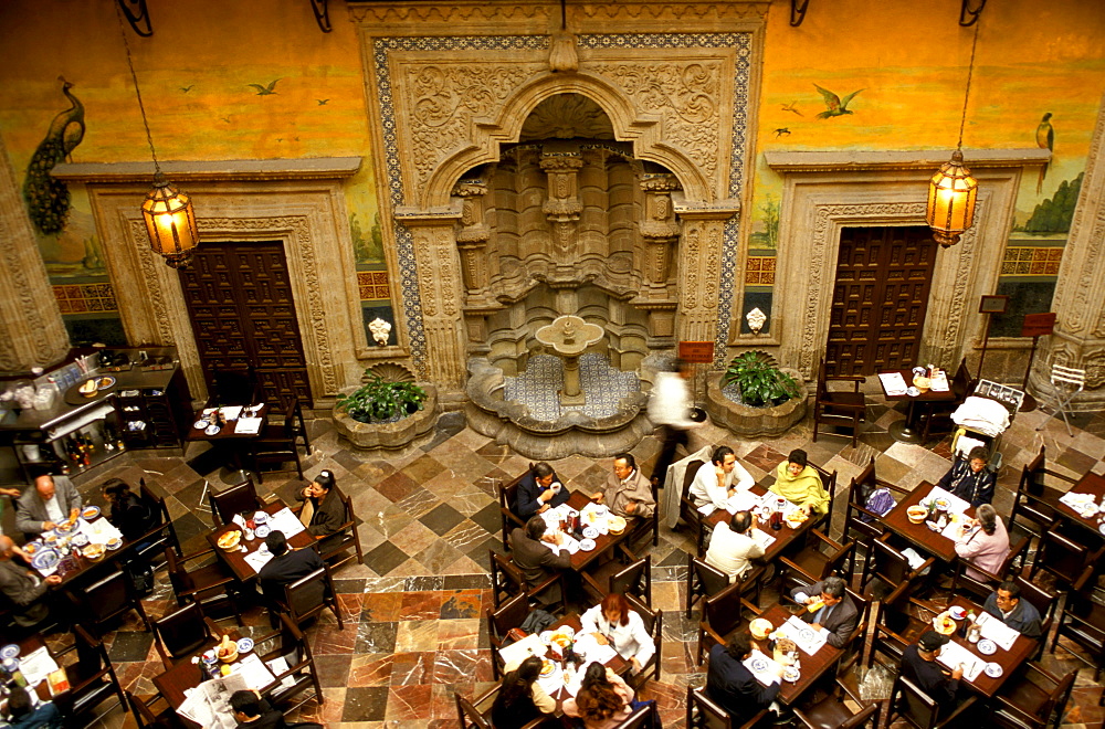 People inside a restaurant at Casa de Azulejos, Centro Historico Mexico, America