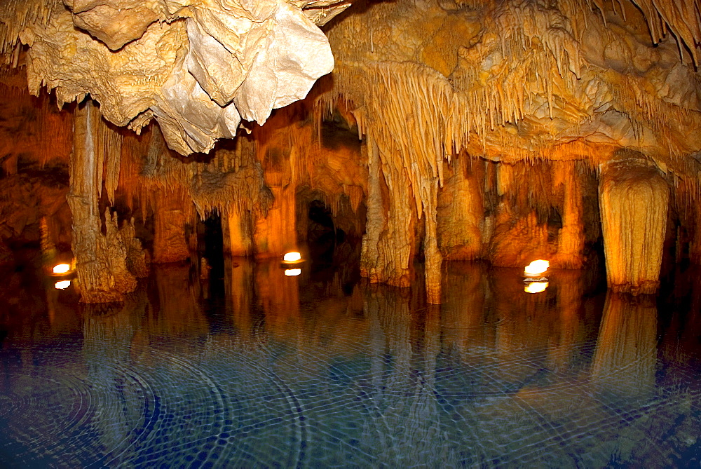 Dripstone caves of Dirou, Peloponnese, Greece