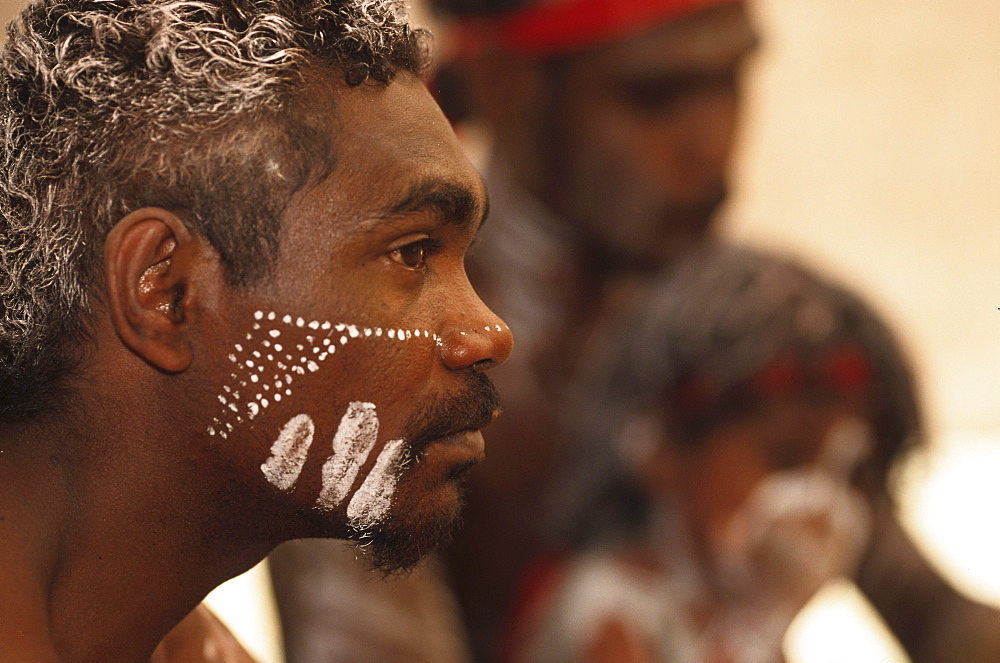 Face painitng, Aborigine, Body painting, Laura Dance Festival, Cape York Peninsula, Queensland, Australia