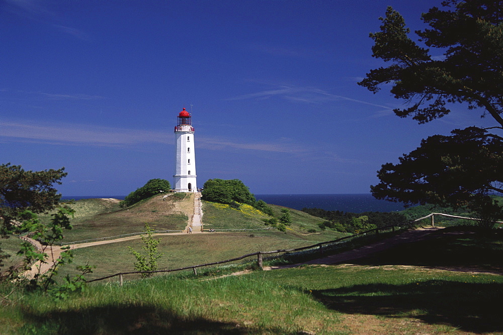 Light house Dornbusch, Kloster, Hiddensee, Mecklenburg-Vorpommern, Germany