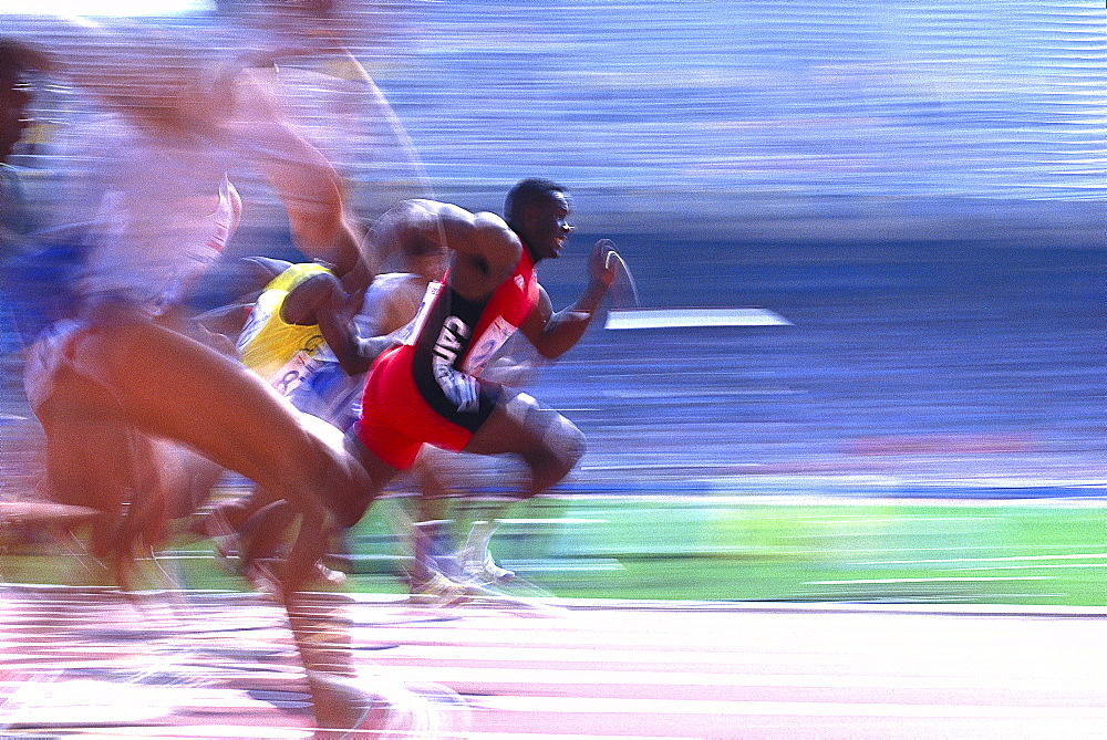 Athletes at the hundred meters run, Sydney, Australien