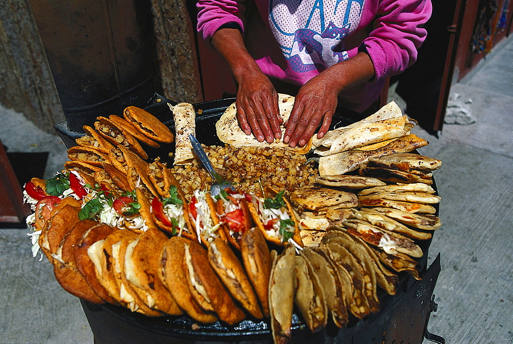 Preparation of Tacos, Creel, Mexico, America