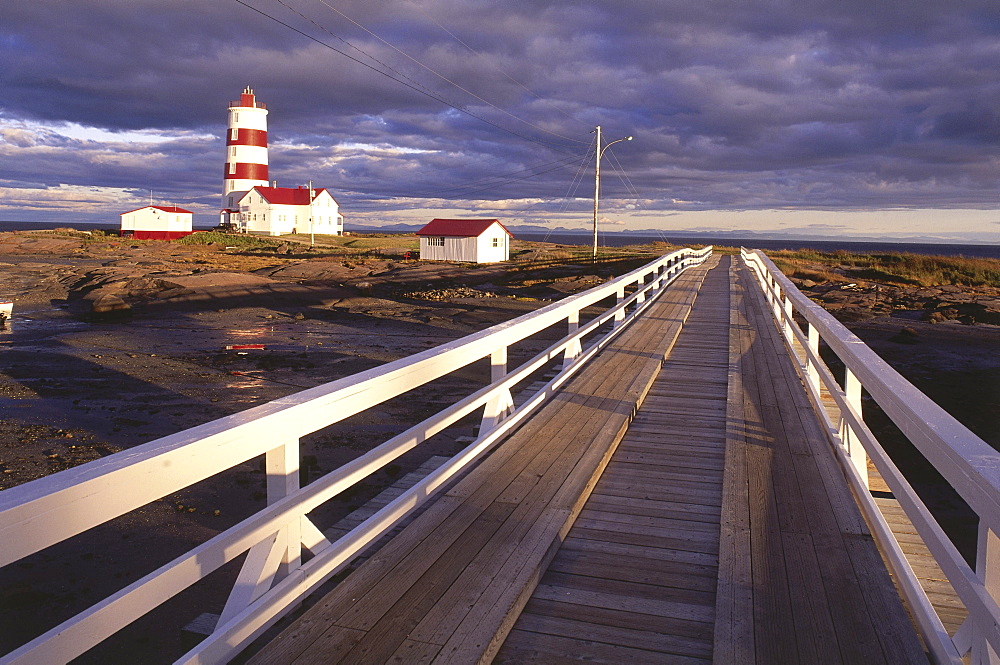 Lighthouse, Pointe-des-Monts, St. Lawrence River, Quebec, Canada