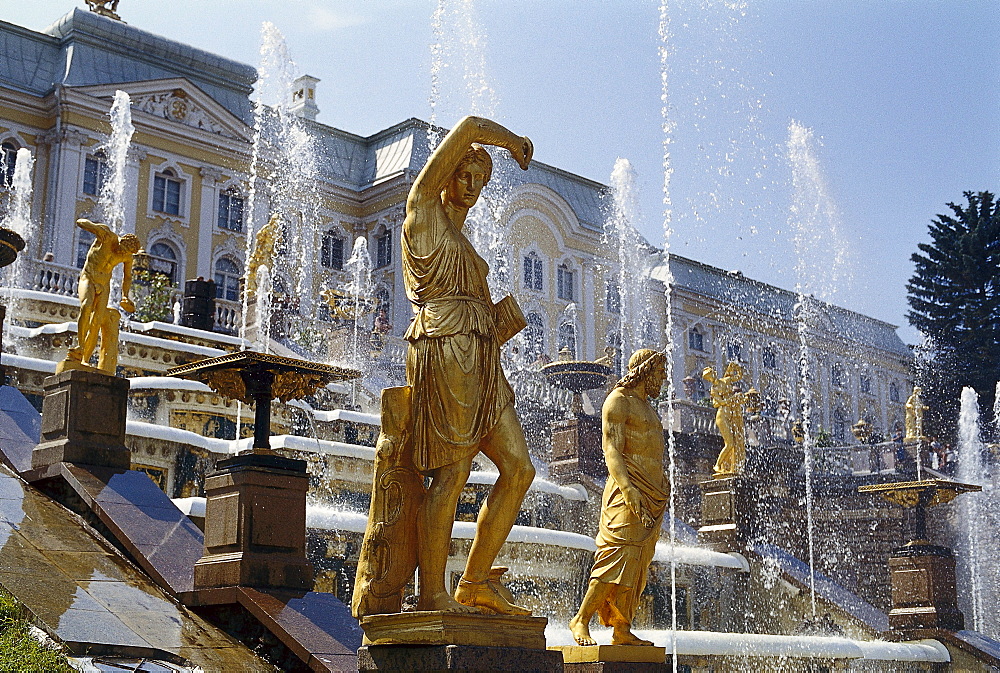 Great Cascade, Grand Palace, Peterhof, St. Petersburg, Russia