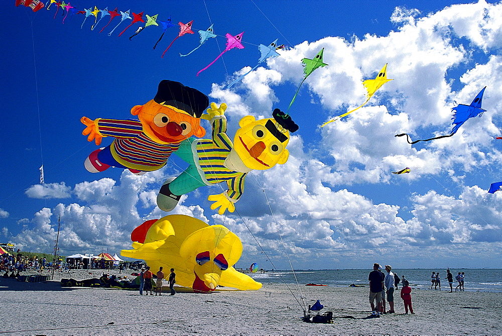 7 International Kite festival, Norderney, East Frisian Islands, East Frisia, Lower Saxony, Germany