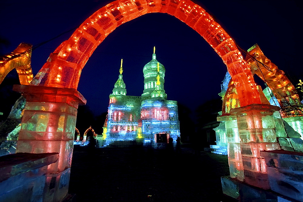 Harbin Ice Lantern Show, Ice-Festival, Harbin, China