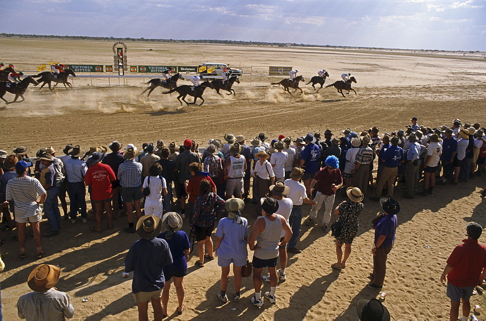 Annual outback horse race in Birdsville, Birdsville, Queensland, Australia