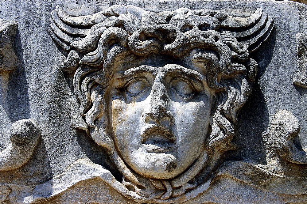 Medusa sculpture, Temple of Apollo, Antique sanctuary of Didyma, Turkey