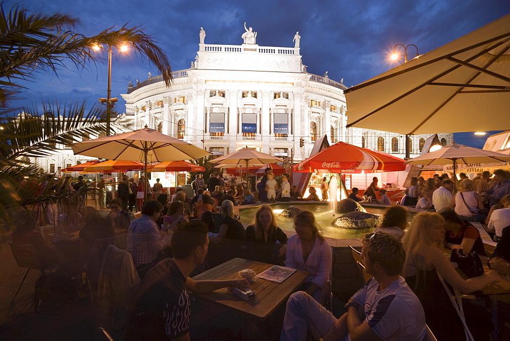 Sidewalk cafe in front of Burgtheater, Vienna, Austria