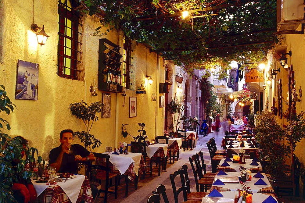 Restaurant, RÃˆthimnon, Crete, Greece