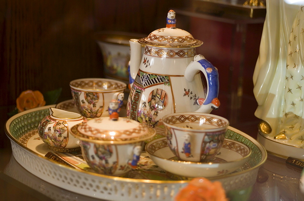 Tea-set of Herend Porcelain Shop, Tea set of Herend Porcelain Shop, Pest, Budapest, Hungary