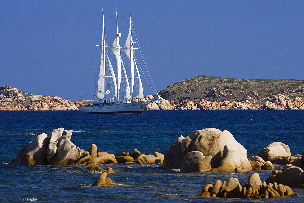 Luxury sailing yacht, Sardinia, Italy