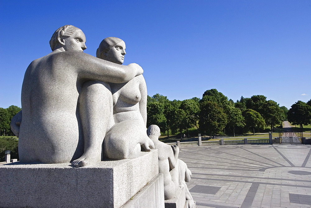 Granite sculpture by Gustav Vigeland in Vigeland Park, Oslo, Norway