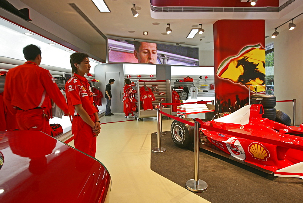 Ferrari Shop, Ferrari, Xintiandi, Showroom, salesmen, racing car, red