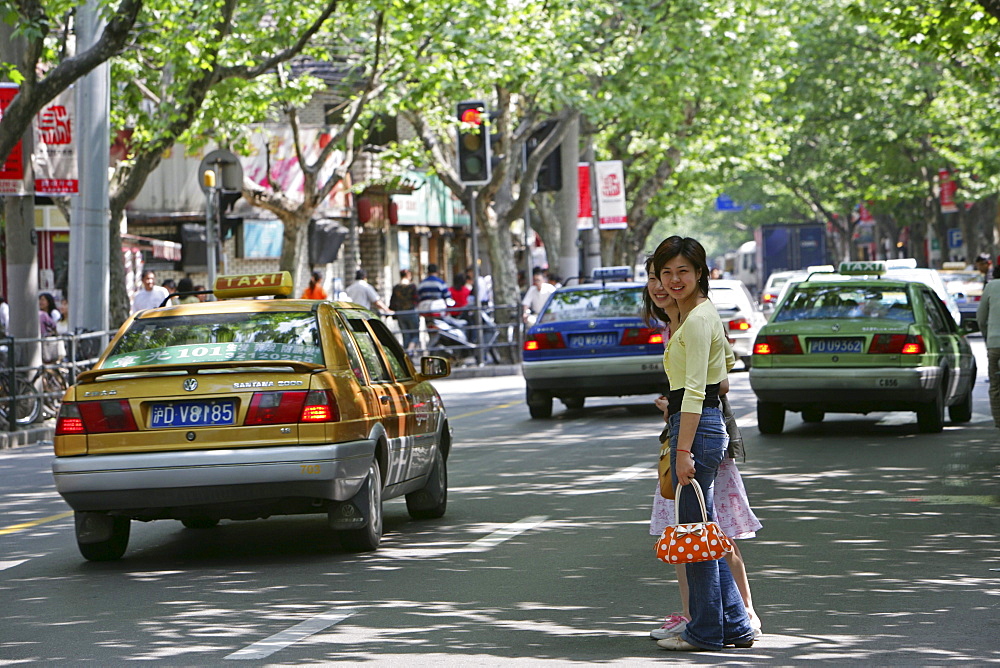 French Concession, pedestrian, car